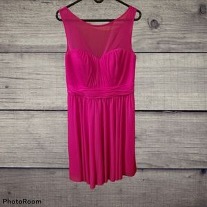 Davids Bridal bridesmaids dress pink